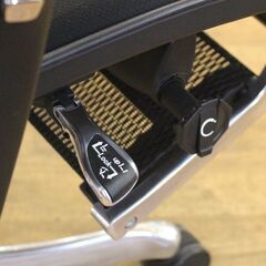 (Y)北大前! 札幌 引取 Ergohuman Pro Ottoman エルゴヒューマン プロ オットマン内蔵 オフィスチェア ブラック EHP-LPL 3Dメッシュ モールドクッション 2036275