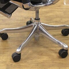 (Y)北大前! 札幌 引取 Ergohuman Pro Ottoman エルゴヒューマン プロ オットマン内蔵 オフィスチェア ブラック EHP-LPL 3Dメッシュ モールドクッション 2036275