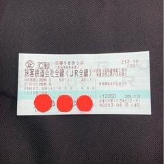 青春18きっぷ　2回分① 新幹線/鉄道切符