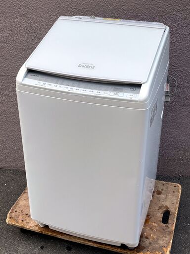 ㊼【税込み】日立 洗濯8kg/乾燥4.5kg 縦型洗濯乾燥機 ビートウォッシュ BW-DV80F タテ型 乾燥機付き 洗濯機 2021年製【PayPay使えます】