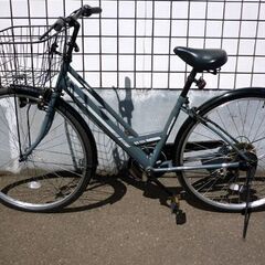 ☆自転車 シティサイクル 27インチ 6段変速 カゴ付き ライト不点灯 反射板付き 6段切替 マルキン自転車 CATERADO 札幌 北20条店