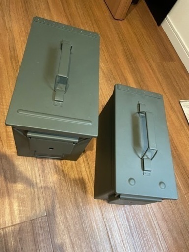 2個セット！アンモBOX ミリタリー　キャンプ　アウトドア　インテリアに！美品‼︎