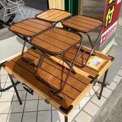 木製　折りたたみテーブル　チェア（B3-130）
