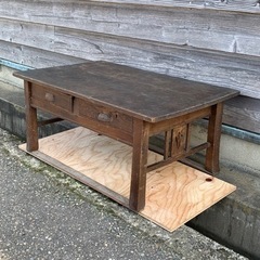 古いセンの木のローテーブル