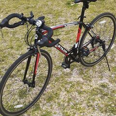 【鍵・ライト付き】700Cロードバイク14段ギア付き