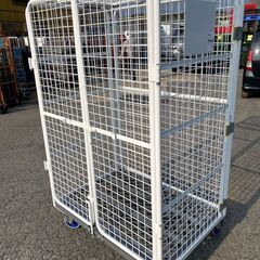 新古品メッシュセキュリティーカゴ車 W1100×D800×H1700㎜ K080