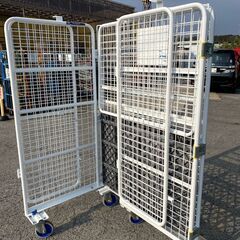 新古品メッシュセキュリティーカゴ車 W1100×D800×H1700㎜ K080