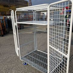 新古品メッシュセキュリティーカゴ車 W1100×D800×H1700㎜ K080