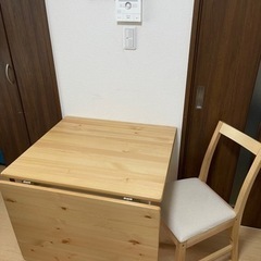 Ikea. PINNTORPテーブル+椅子