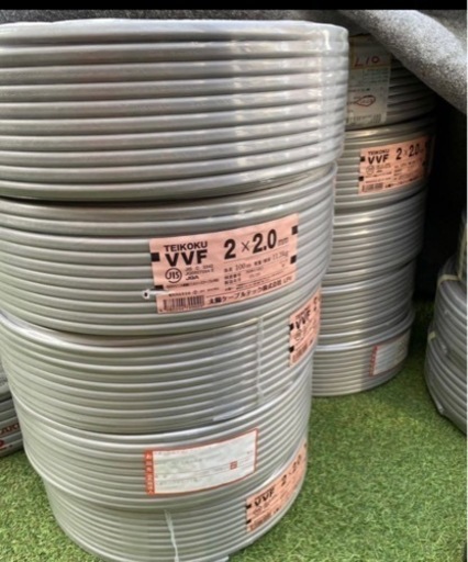 2×2.0ｍｍ 「100ｍ」巻　VVFケーブル　未使用2芯