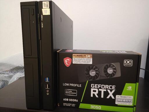 動作確認済みwin11 RTX3050ロープロファイル搭載 スリムデスクPC ゲーミングPC パルワールド モンハン マイクラ