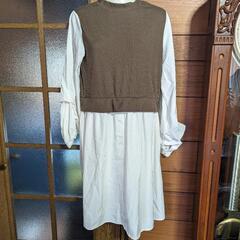 ⑲【中古】春服　シャツワンピース　Mサイズ