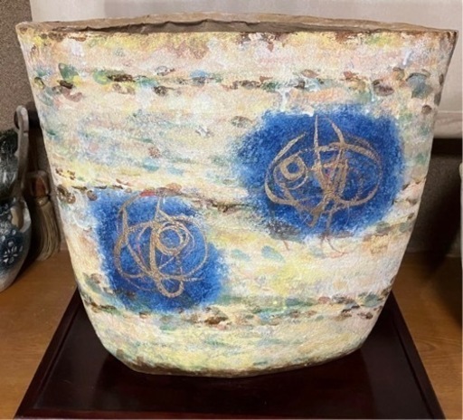 再値下げ⭐︎薩摩焼つぼ　陶芸展受賞作　陶芸家作品　壺　忠雲窯