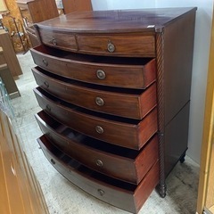 【愛品館 江戸川店 衣類収納】英国アンティーク 6段チェスト ID:155-020186-007