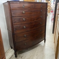 【愛品館 江戸川店 衣類収納】英国アンティーク 6段チェスト ID:155-020186-007