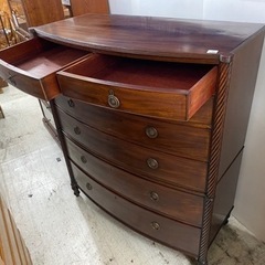 【愛品館 江戸川店 衣類収納】英国アンティーク 6段チェスト ID:155-020186-007