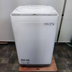 洗濯機 シャープ 6kg ES-GE6C-W 2019年製 一人...