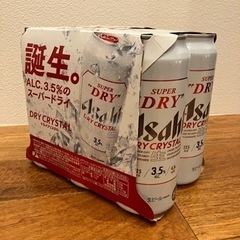 アサヒスーパードライ　ドライクリスタル500ml×6本  酒　ビール
