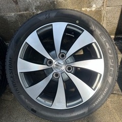 【売却済】ワゴンRスティングレー　純正　アルミ　15インチ サマータイヤ付き（1年落）