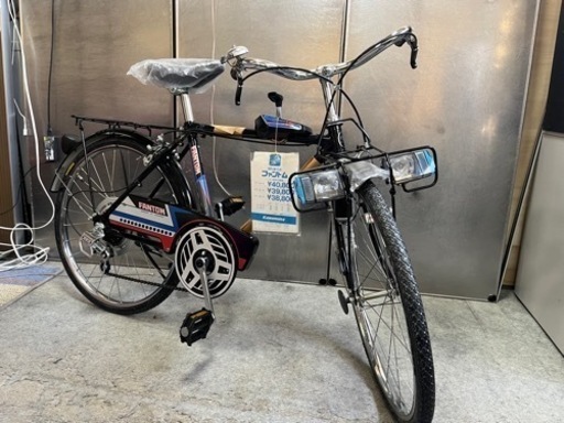 (K) お値下げ！　当時物 未使用品 カワムラ サイクル 自転車 レトロ デコチャリ 22インチ FANTOM SHIMANO SL-PF65 5Speed 初期保護シート付き 長期保管現状品 ③