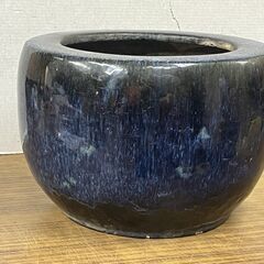 陶器製 火鉢 丸火鉢 メダカ鉢 睡蓮鉢 直径38cm 手あぶり ...