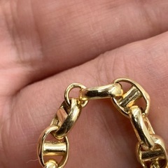 売り切れました。K18 18金　アンカーチェーン　リング　1.7g 約24号