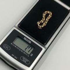 売り切れました。K18 18金　アンカーチェーン　リング　1.7g 約24号