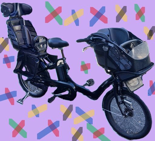 c99お子様と土日も土足のまま、いろいろなタイプの電動自転車のご試乗可能です。  バカ良心的な電動自転車屋　安心の無料保証；点検サービス付き  電動自転車・リサイクル専門店　　ご試乗をしてから、ご購入できます。  ２０インチ、チャイルドシート、２人乗り、３人乗り、１人乗り電動自転車  後ろチャイルドシートをかごに変更して、１人乗りにもできます。  バッテリーは新品の９０％以上の性能です。  １回の充電で３０Ｋｍ以上走行可能でコンディション良好です。  電動自転車、在