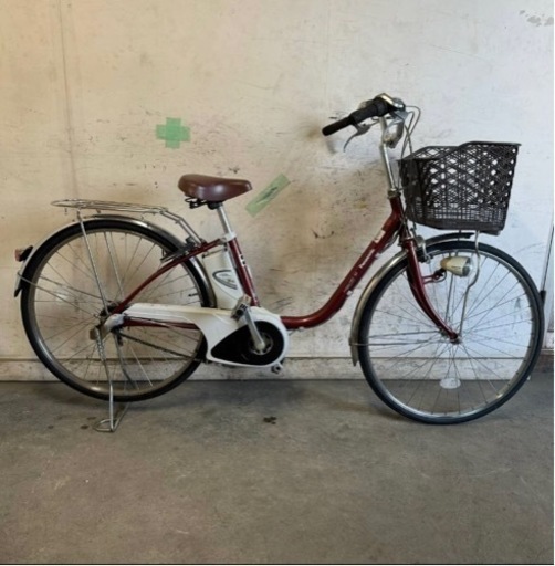245□岐阜発　△Panasonic vivi SS/電動アシスト自転車/26インチ/3段変速/走行確認/バッテリー8Ah/充電器無し/防犯有り/現状品　R6.2/26□