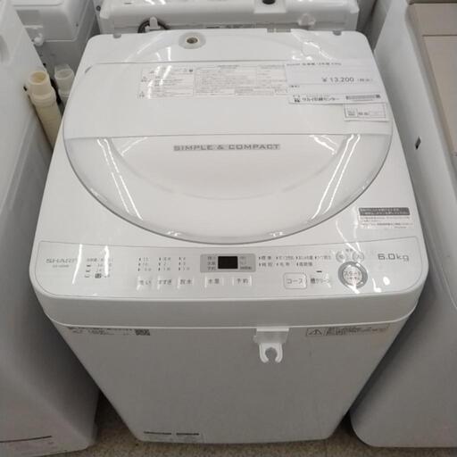 SHARP 洗濯機 18年製 6.0kg            TJ4288