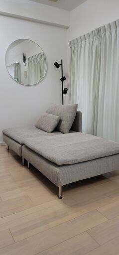 IKEA　ソーデルハムン　ソファ+オットマン