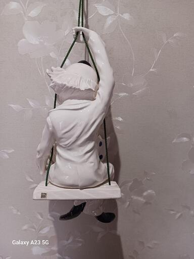 陶器ピエロ．吊り下げ．置物．小物入れ．