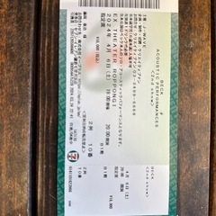 BECK アコースティックライブS席2列目1枚