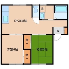 🏢安心の叶えRoom✨『2DK』山武郡横芝光町鳥喰下✨敷金礼金無...