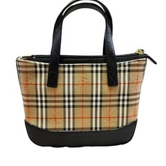 BURBERRY バーバリー ノバチェック キャンバス レザー ...