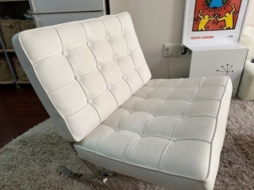 美品Barcelona Chairバルセロナチェアリプロダクト品 1人掛けソファの
