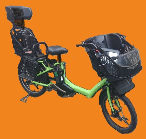 ｄ02土日もお子様と土足のまま、いろいろなタイプの電動自転車のご試乗可能です。  バカ良心的な電動自転車屋　安心の無料保証；点検サービス付き  後ろチャイルドシートをかごに変更して、１人乗りにもできます。  ２０インチ、チャイルドシート、２人乗り、３人乗り、１人乗り電動自転車  電動自転車・リサイクル専門店　　ご試乗をしてから、ご購入できます。  バッテリーは新品の９０％以上の性能です。  １回の充電で３０Ｋｍ以上走行可能でコンディション良好です。  電動自転車、在