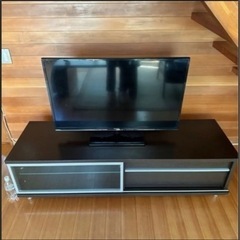 【　テレビ台　】  テレビラック ★ブラック★ウォルナット家具 ...