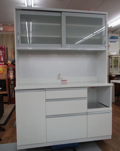 R406 高級 高橋木工 キッチンボード、食器棚、幅140cm Used・美品