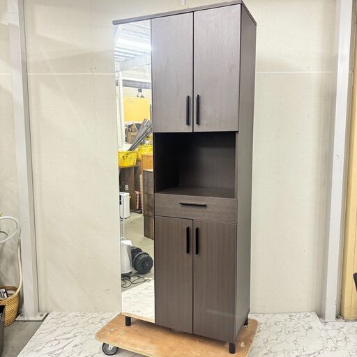 W 16974  NITORI 姿見付きシューズボックス   ◆大阪市内・東大阪市他 5,000円以上ご購入で無料配達いたします！◆ ※京都・高槻・枚方方面◆神戸・西宮・尼崎方面◆生駒方面、大阪南部方面　それぞれ条件付き無料配送あり！