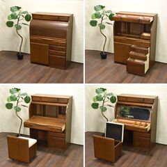 ヤ取終了10/7】≪zyt1413ジ≫ 中屋家具 ライティングビューロー 幅89cm