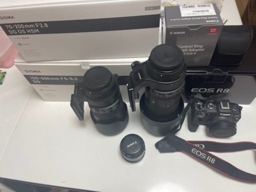 Canon R8 SIGMA70-200f2.8 SIGMA150-600 EF50単焦点セット‼️