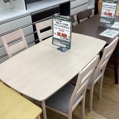 KD-5【新入荷　アウトレット】ダイニング5点セット　ホワイト系