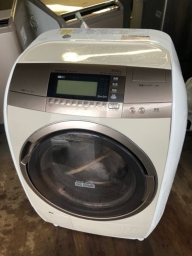 福岡市内配送設置無料　日立 HITACHI BD-V9700R-N [ビッグドラム ななめ型ドラム式洗濯乾燥機（10.0kg） 右開き 自動お掃除搭載 シャンパン]