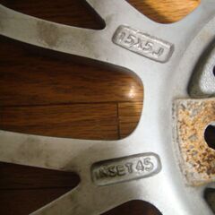 ＜お取引中＞軽自動車用　15インチ　インチアップ　タイヤホイール4本セット　バリ山　深リム