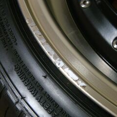 軽自動車用　16インチ　インチアップ　タイヤホイール4本セット　バリ山　ステップ深リム