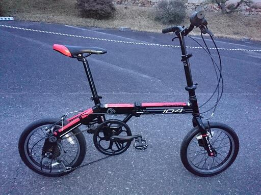 軽量アルミ ６段変速 折畳自転車 ドッペルギャンガー BLACKBULLET II 104