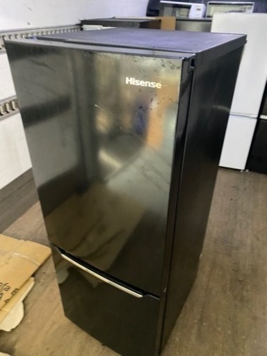福岡市内配送設置無料　2020年式　ハイセンス 冷蔵庫 幅48cm 150L パールブラック HR-D15CB 2ドア 右開き 自動霜取り コンパクト