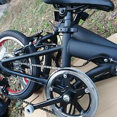 軽量アルミ ６段変速 折畳自転車 美品！ マットブラック