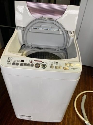 福岡市内配送設置無料　シャープ SHARP ES-TG60L-P [たて型洗濯乾燥機（6.0kg） ピンク系]